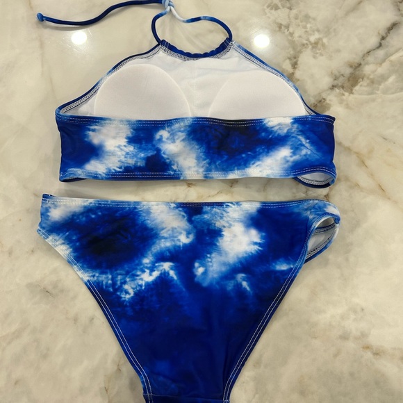 Blue Tie-Dye Bikini Set - Picture 2 of 3